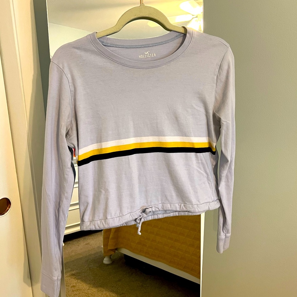 Hollister, Baby Blue Long Sleeved Boyfriend T-Shirt, S